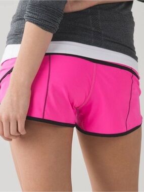 Lululemon Speed Short Raspberry Glo Light Hot Pink Flashback Static Size 6
